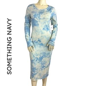 NWT Tie Dye Midi Dress by Something Navy Size Medium + FREE SHIPPING